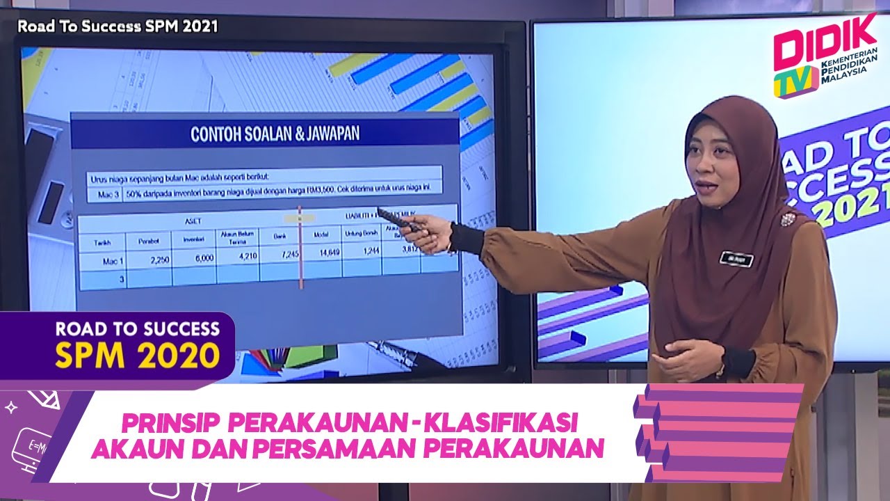 DidikTV Road To Success SPM 2021 | Prinsip Perakaunan - Klasifikasi Akaun dan Persamaan Perakaunan