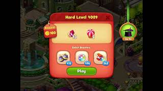 Gardenscapes Level 4009 With No Boosters - Hard Level - Makeover Show: Choose a Soft Rug screenshot 4
