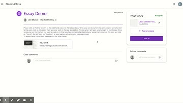 DEMO: How to Submit (and Unsubmit!) an Essay Assignment in Google Classroom
