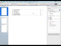 Sommaire automatique logiciel pages macbook