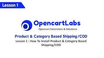 Product & Category Based Shipping Fee, COD Fee - Lesson 1 : Installing Extension