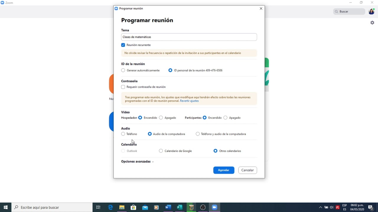 C mo Programar Una Reuni n Recurrente YouTube