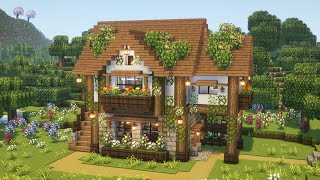 [Minecraft] 🌿🌼 Aesthetic Cottagecore House Tutorial / Mizuno's 16 Craft Resource Pack