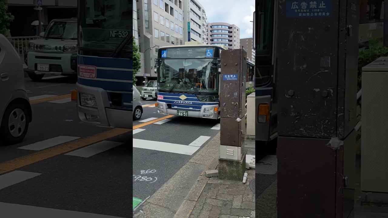 大治町や春日井市にも来る名古屋市営バスの三菱ふそうエアロ