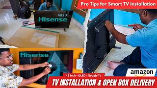 My Hisense E68N QLED Smart TV Open Box Delivery & Installation Experience!😮🔥
