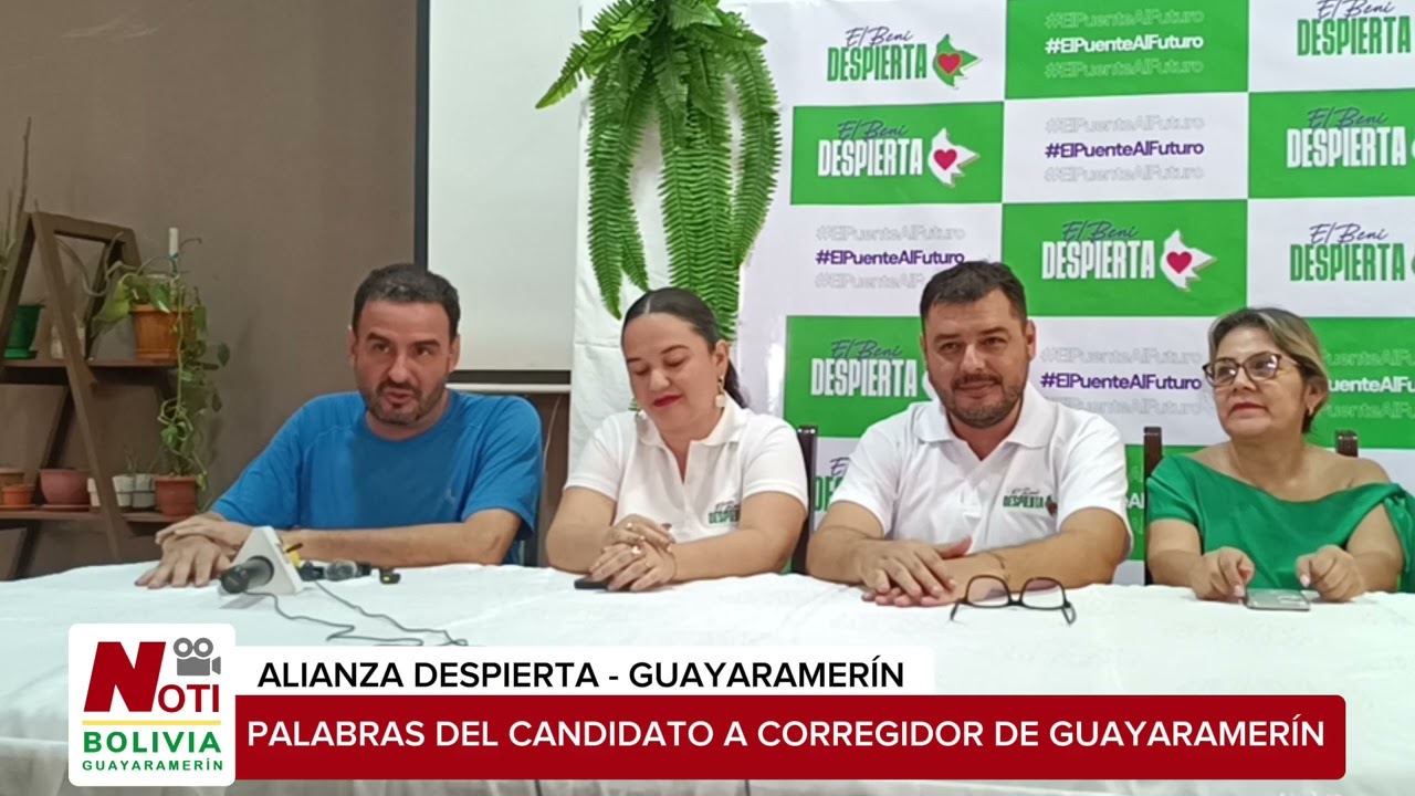 ALIANZA DESPIERTA, PRESENTO A SU CANDIDATO HABILITADO A CORREGIDOR DE GUAYARAMERÍN
