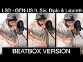 Lsd  genius ft sia diplo  labrinth  beatbox cover by mb14 loopstation