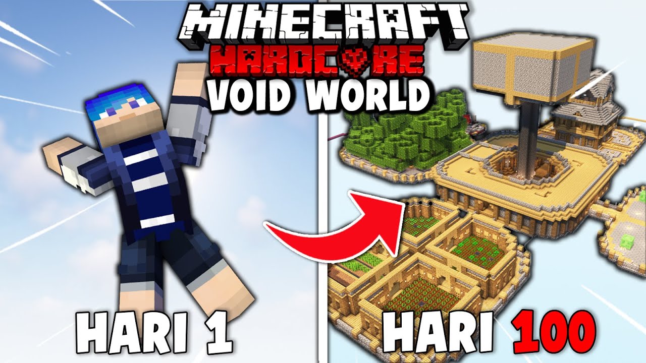 100 Hari di Minecraft Hardcore VOID WORLD - YouTube