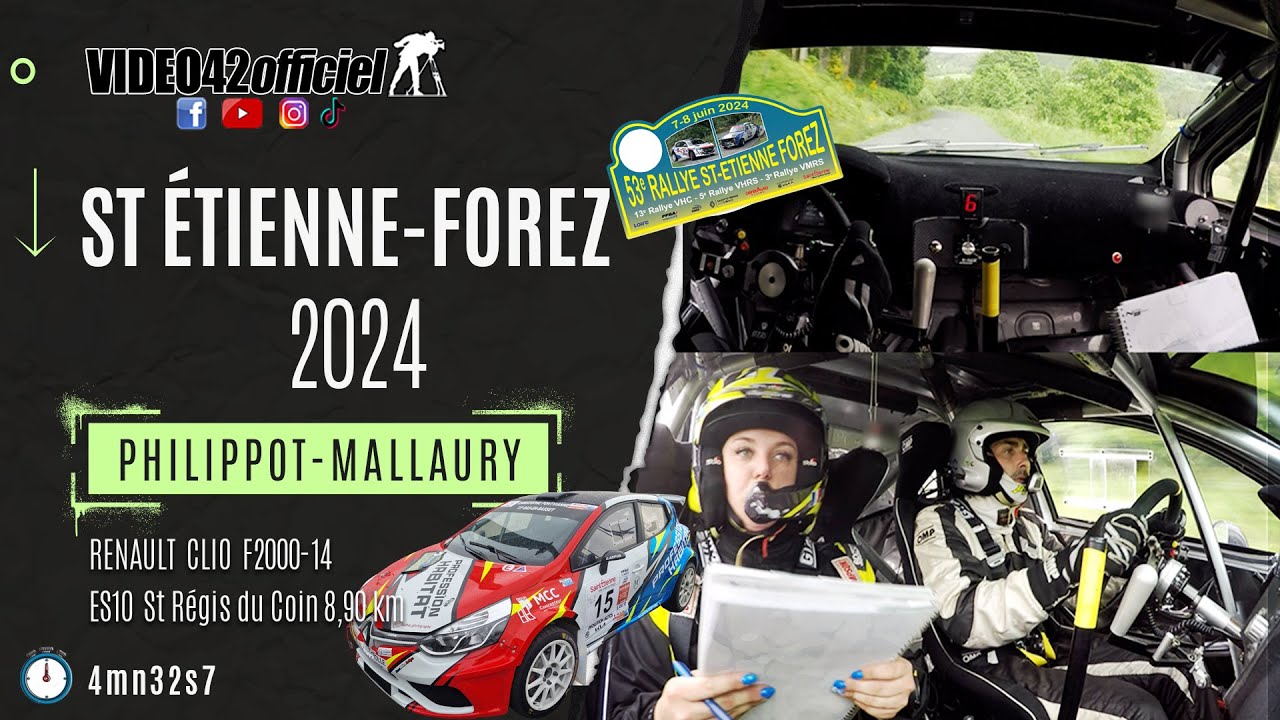 🚀🚀 Rallye St-Etienne Forez 2024-onboard Renault Clio Philippot-Mallaury par video42officiel