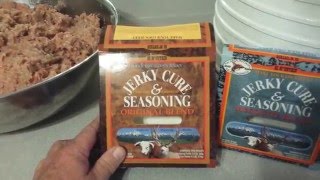 Making homemade turkey jerky with my bass pro shop dehydrator and
spices also purchased at shop.