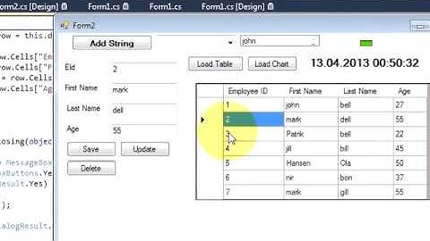 Display selected row from datagridview to TextBox in C#