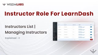 Instructors List | Managing Instructors | Instructor Role for Learndash