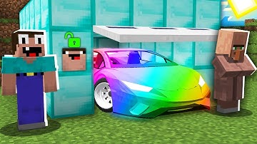 I found DIAMON GARAGE WITH RAINBOW SUPER CAR in Minecraft...