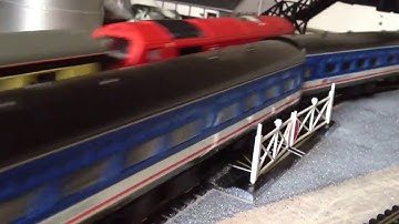 Amazing Model Train Layout-HO DCC 7 Locomotives running HD