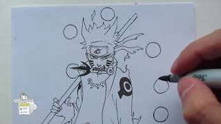 07 Drawing Naruto Sage of Six Paths 六道仙人モード