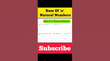 How to find Sum of n Natural Numbers #mathsshorts #mathstricks