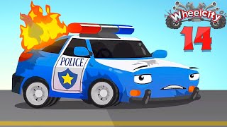 Wheelcity - The Police Car Flash &amp; The Fire Truck RED Big Race New Kids Video - Episode #14