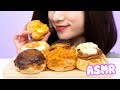 Sweet Mukbang Choux Cream vs Cream Puffs *Satisfying ASMR Eating Sounds | D-ASMR