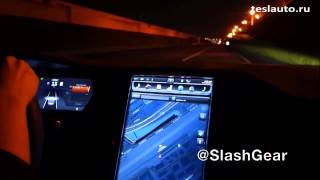 Тест Драйв Tesla Model S P85D и Автопилота На русском