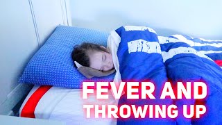 WOKE UP TO FEVER AND THROWING UP | Family 5 Vlogs