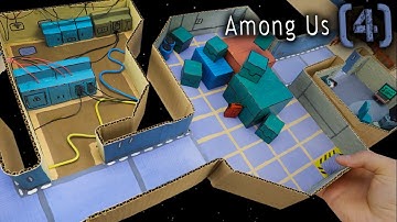#4 PART OF AMONG AS FROM CARDBOARD! How to make your own THE SKELD map (Among Us game)!