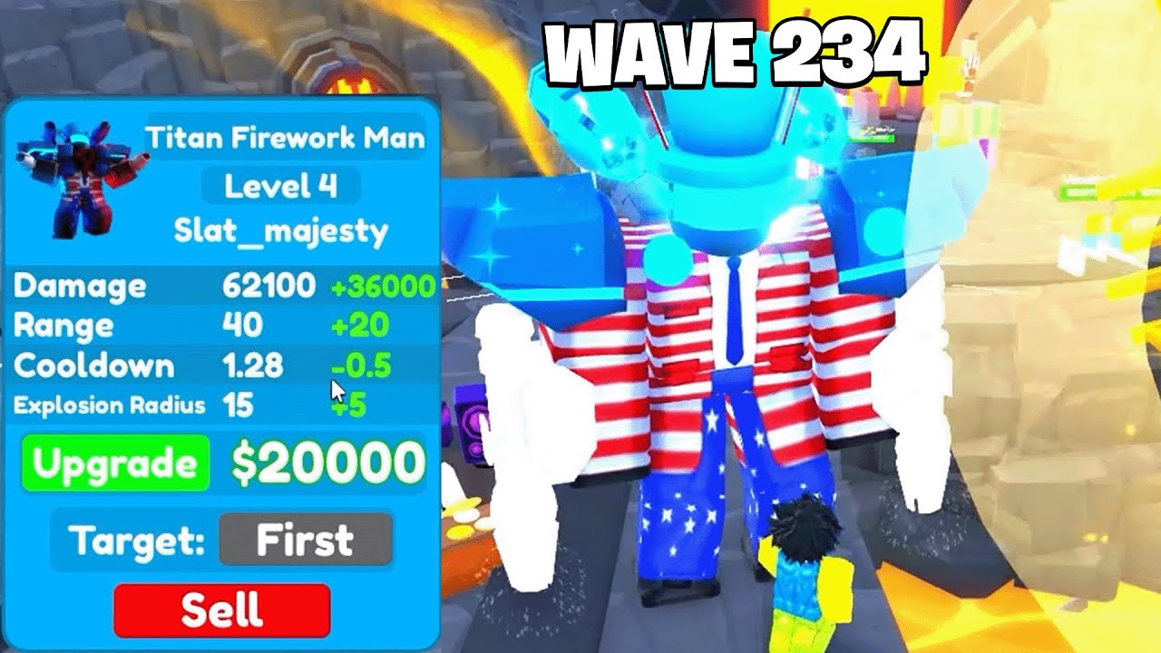 Titan firework man vs endless mode in toilet tower defense youtube