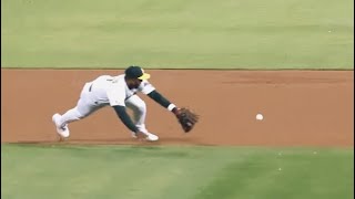 Elvis Andrus AMAZING diving stop. MLB Highlights