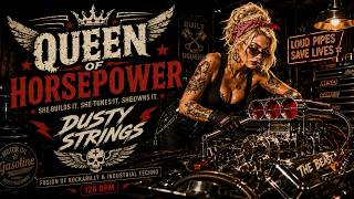 Queen Of Horsepower — Dusty Strings | Rockabilly Industrial Techno | 128 BPM