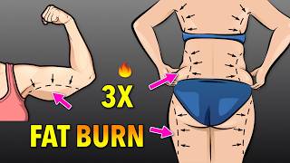 3 In 1 Fat Burning Workout: Arm Fat + Leg Fat + Back Fat