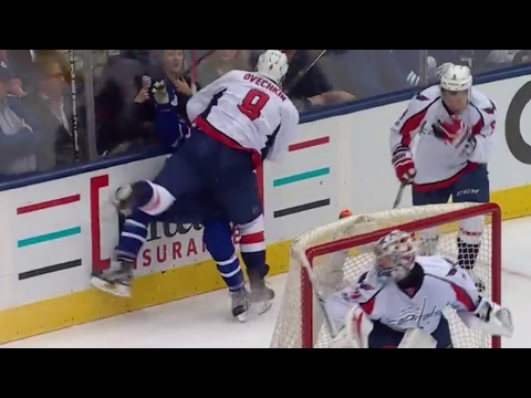 Ovechkin absolutely crushes Brown behind the net