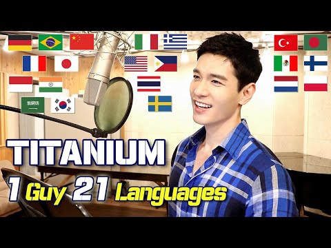 Titanium (David Guetta) 1 Guy Singing in 21 Languages | Multi-Language Cover by Travys Kim