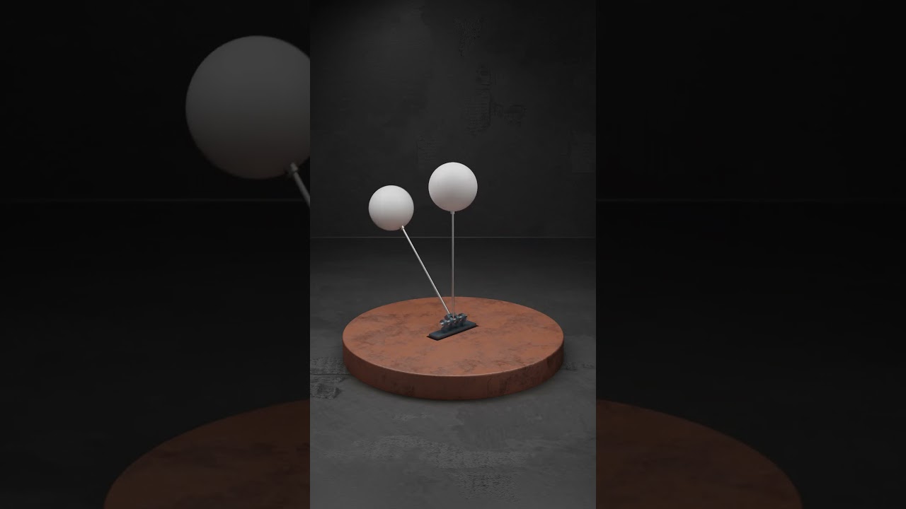 The Hypnotic Inverse Pendulum | ASMR Short Loop Video  - 3D Motion Graphics.