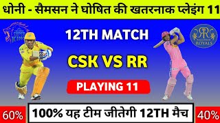 IPL 2021 : Csk Vs Rr 2021 Playing 11 || Chennai Super Kings Vs Rajasthan Royals 2021 Prediction