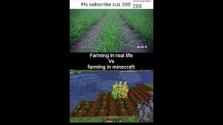 farming in real life vs in minecraft  #minecraft #amethyst #amethystgeode #funny #gaming #memes #fun