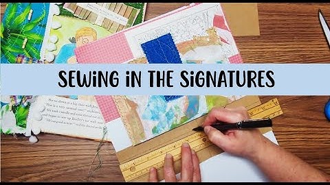 Sewing in the Signatures to my new Journal.  #artjournal  #papercrafts #junkjournal