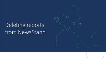 Deleting reports from NewsStand  - Qlik NPrinting