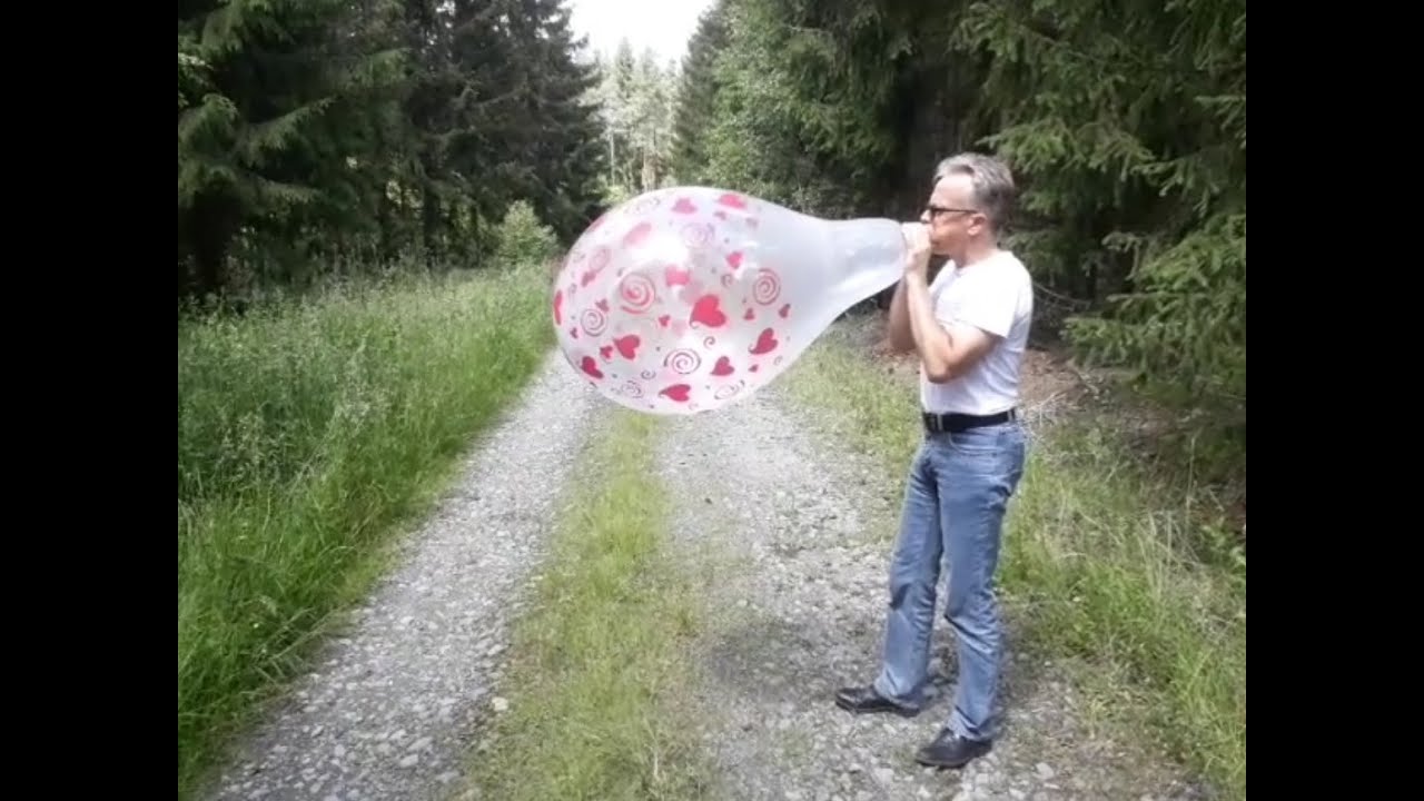 balloon blow to pop Qualatex 18“ YouTube