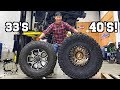Bigger tires 33s to 40s on dana44 axles  jeep wrangler eco diesel build update