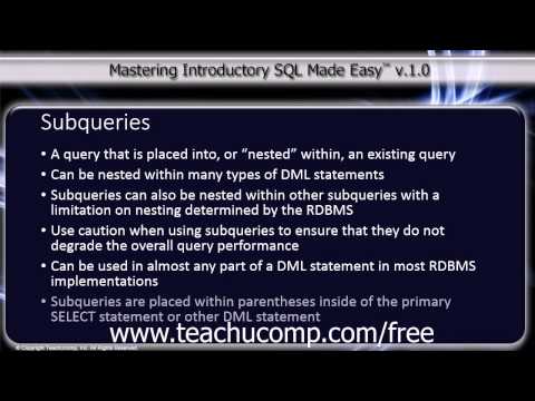 SQL Training -