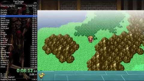 FF1 PSP Any% Speedrun - 1:25:58 PB (Former World Record)