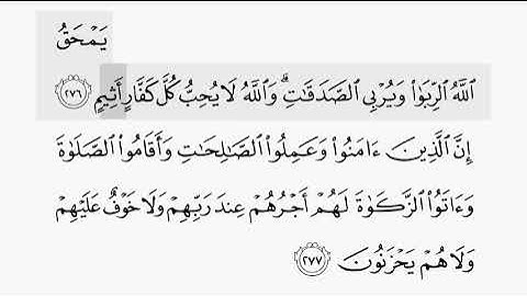 حفظ سورة البقرة ايه ( ٢٧٦ / ٢٧٧ ) للقارىء أيمن سويد بروايه حفص عن عاصم