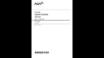 2024 AQA A Level Media Studies Paper 1 Mark Scheme 7572 1 Media One