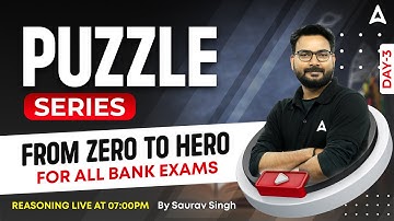 Puzzles Reasoning for all Bank Exams | Reasoning Tricks by Saurav Singh Class 3