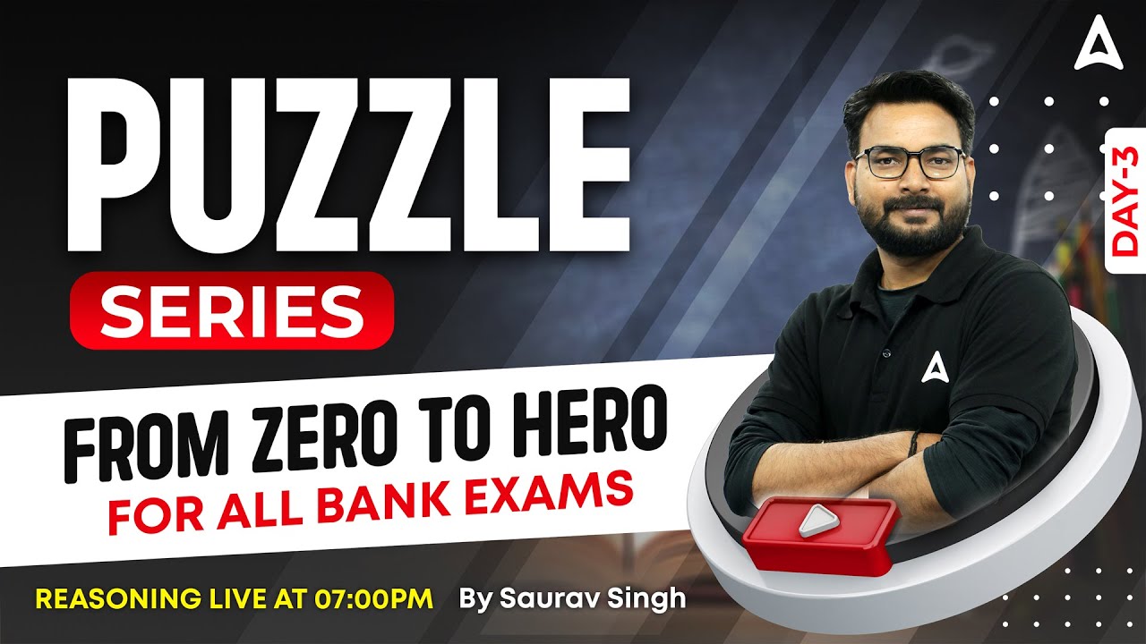 Puzzles Reasoning for all Bank Exams | Reasoning Tricks by Saurav Singh Class 3