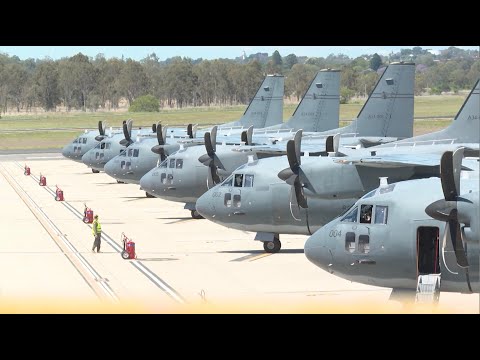 C-27J Spartan Mass Departure | RAAF Base Amberley