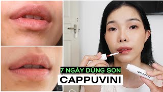 7 ngày dùng thử Cappuvini, môi không thâm nhưng mà...