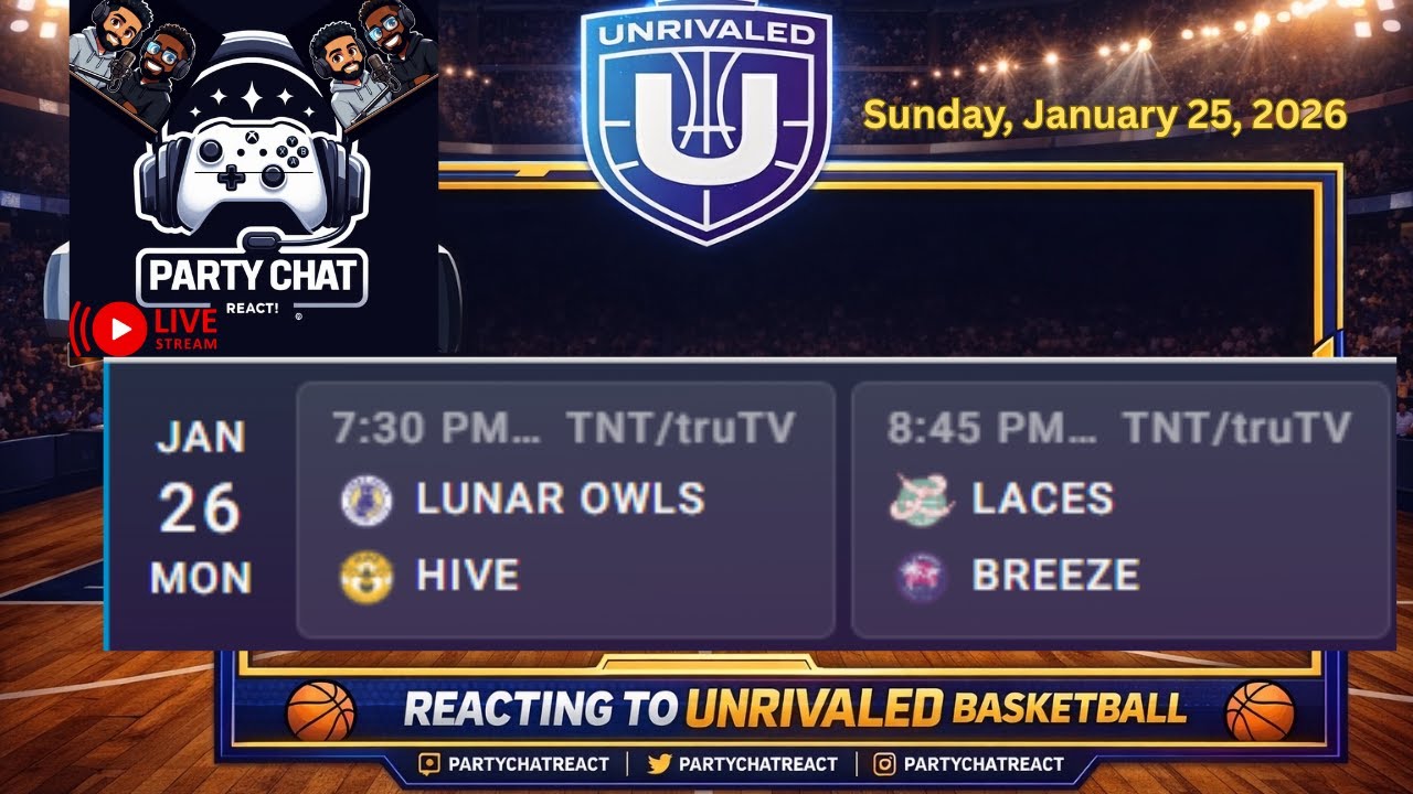 Unrivaled Basketball Live Reactions! - Lunar Owls vs. Hive & Laces vs. Breeze (Mon. Jan. 26, 2026)