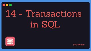[Basic and advanced SQL in Arabic #14] - Transactions in SQL