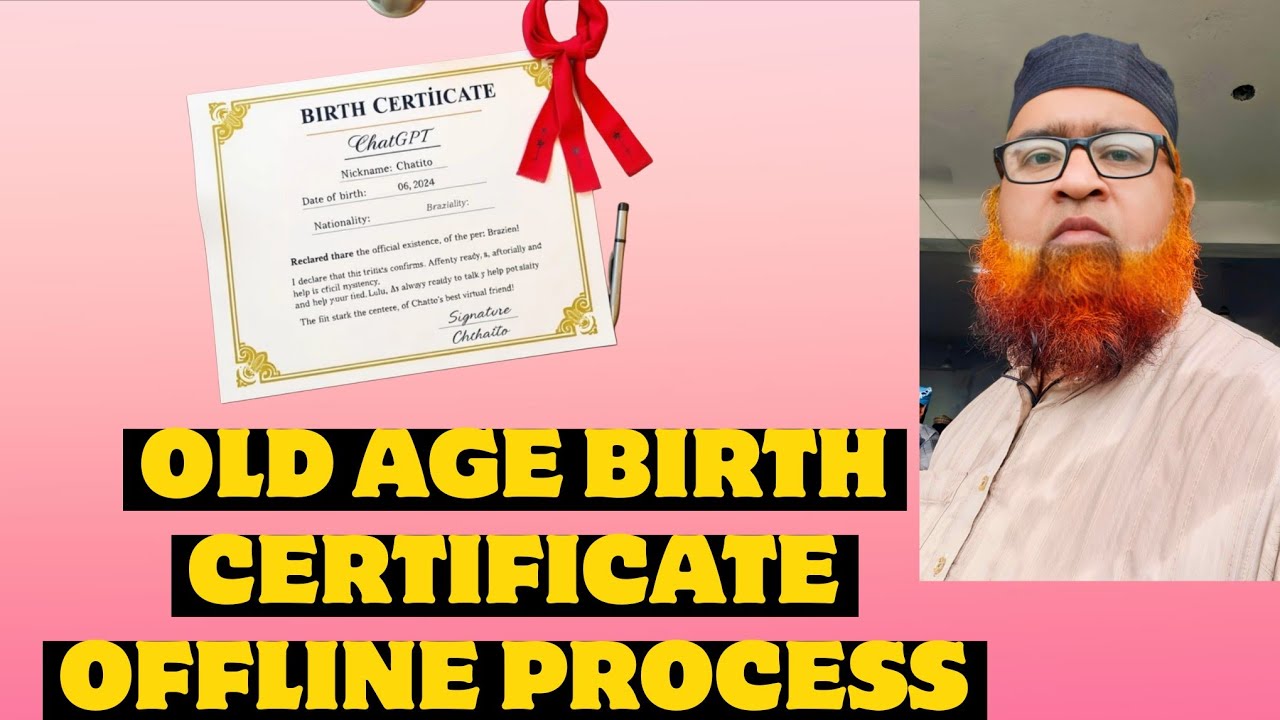 Old age birth certificate offline process  
