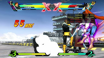 UMvC3 Palette Swap - Cyclops TOD on Thor w/ Sentinel/Dante (near corner cr.L start +0.85 meter)
